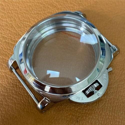 Replacement 47mm Polished 316L Stainless Steel Case for Manual winding ETA6497/ 6498 Watch Movement