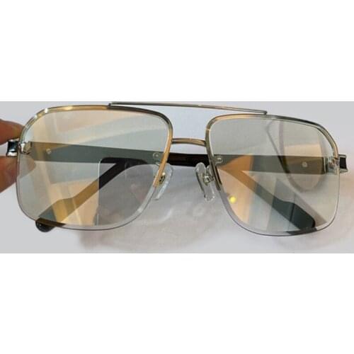 Sqaure Sunglasses For Women Men Vintage Brand High Quality Rimless Sun Glasses Men Shades UV400 With Box