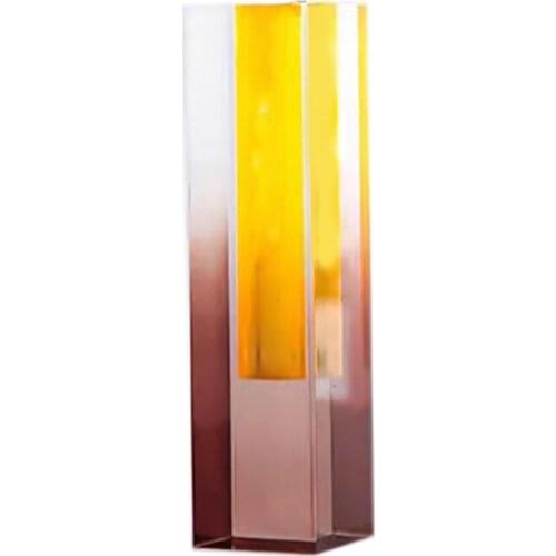 Modern Rainbow Color Bud Vase Tabletop Glass Vases Luxury Decorative Acrylic Crystal Nordic Room Decoration Home