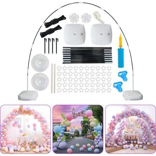 Balloon Arch Kit, 9FT Tall &10Ft Wide Adjustable Plastic Balloon Column Stands Set with Water Fillable Bases