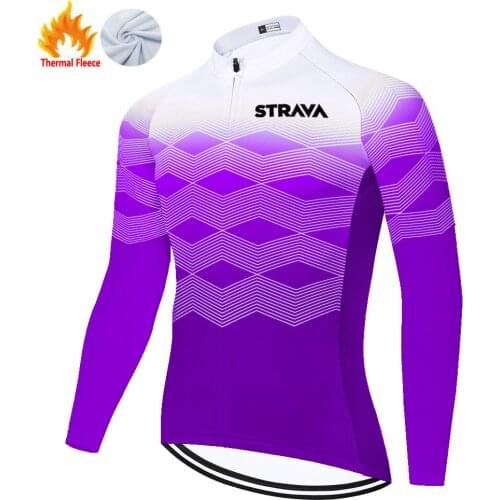 Strava Winter Thermal Fleece Para Masculino Maillot Hombre Ropa Invierno Camiseta Bicicleta 자전거의류 Camisa Ciclismo Masculina