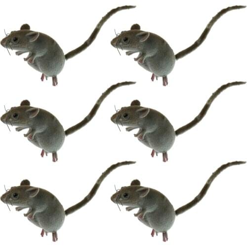 Pack of 6 Vivid Mouse Animal Fridge Magnet Toys Outdoor Garden Lawn Tree Decor Flower Pot Miniature Craft