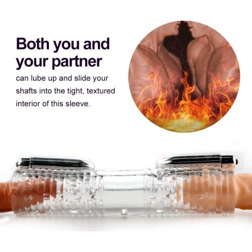 Head To Head Vibrating Double Stroker Masturbator Gay Couple Vibrator For Man Sex Product Double Stroker