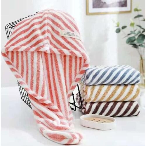 Magic Microfiber Shower Cap Towel Bath Hats for Women Dry Hair Cap Quick Drying Soft for Lady Turban Head Wrap Bathroom Products