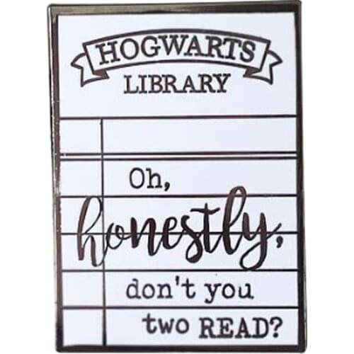 Magic notes enamel pin library badge for book lovers