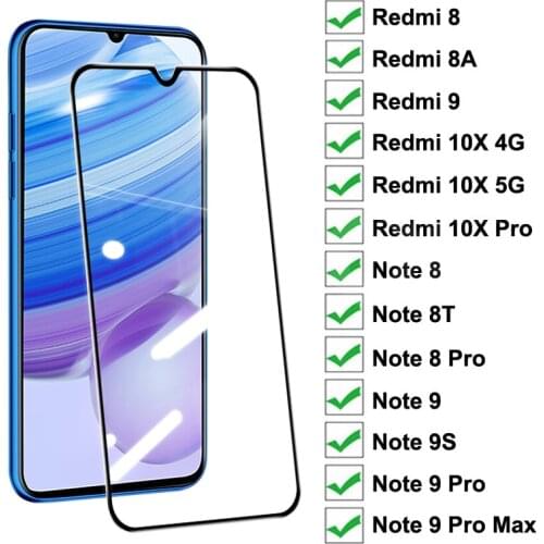 Tempered Glass For Xiaomi Redmi 7 7A 9 8 8A 10X Screen Protector Glass Redmi 10X Note 8 8T 9S 9 Pro Max Safety Protective Glass