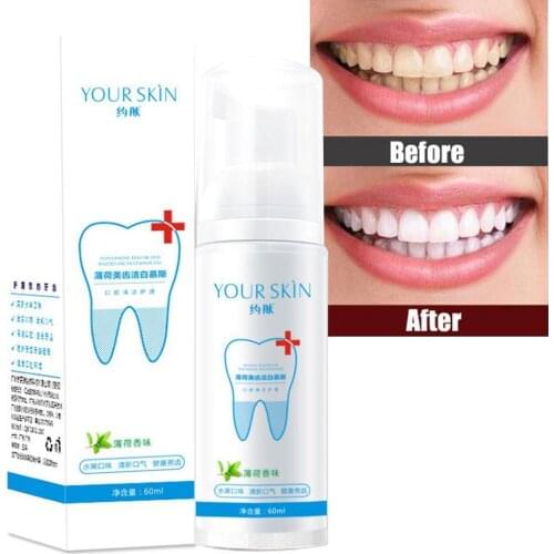 Teeth Whitening Mousse Toothpaste Tooth-Cleaning Fresh Removes Shining Tool Bad Breath Oral Hygiene Plaque Stains Dental I1U0