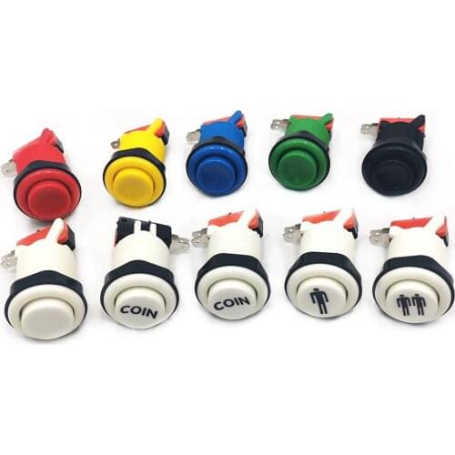 1pc 28mm Happ Style Standard American Push Buttons with Microswitch DIY Kit Arcade Button Game Machine Parts Game Control