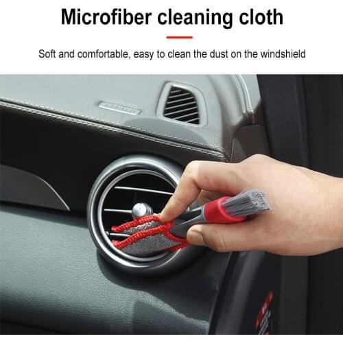 1Pc Car Multi-purpose Dust Cleaning Brush Car Air Conditioner Vent Brush Car Glasses Window Grille Interior Washing Brush