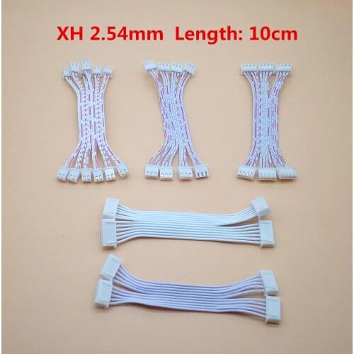 10 Pcs 10cm 2P 3P 4P 5P 6P 7P 8P 9P 10P JST XH Connector Cable Wire 2.54mm Pitch Female to Female
