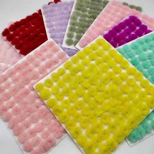 25mm DIY Mink Pompom Fluffy Keychain Hair Accessories Earrings Sandal Household Furry Craft Supplies Material Accessories 100pcs