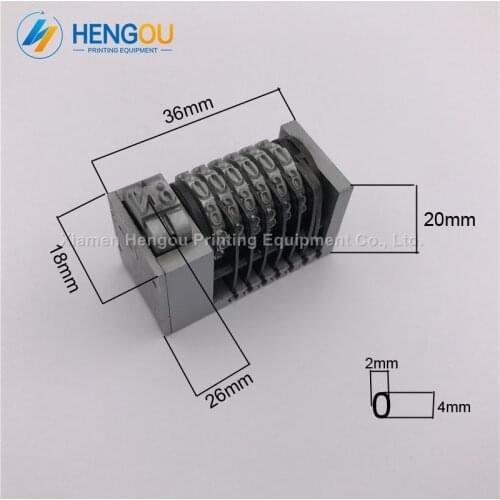 6 digits stainless steel material 4X8 numbering machine for Flat printing machine forward