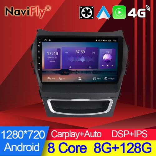 QLED 1280*720 Android 10.0 Car Multimedia Player For Hyundai IX45 Santa Fe 3 2013 - 2016 Radio Navigation GPS 6GB+128GB Carplay