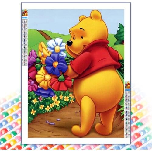 5D Diy Diamond Embroidery Paintings Disney Winnie The Pooh Full Square/Round Mosaic Cross Stitch Home Decoration Childrens Gift