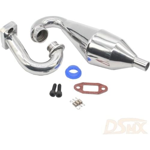Aluminum Side Exhaust pipe For 1:5 Petrol RC Car Rovan HSP KM SS FG Baja 5B 5T 5SC Truck 15004