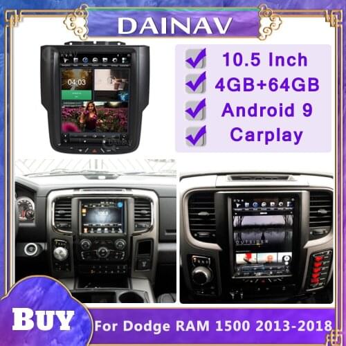 Car Radio Android 2 Din Tesla Vertical Screen GPS Navigation For Dodge RAM 1500 2013-2018 Car Stereo Receiver Multimedia Player