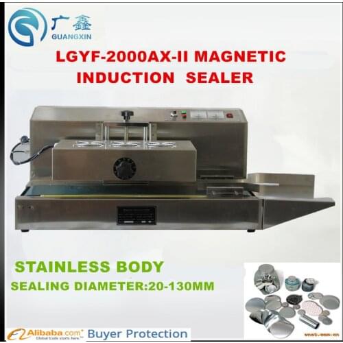 LGYF-2000AX-II AUTOMATIC MAGNETIC INDUCTION SEALER FOR MEDICINES BOTTLES ALUMINUM FOIL SEALING MACHINE SEALING DIAMETER 20-130MM