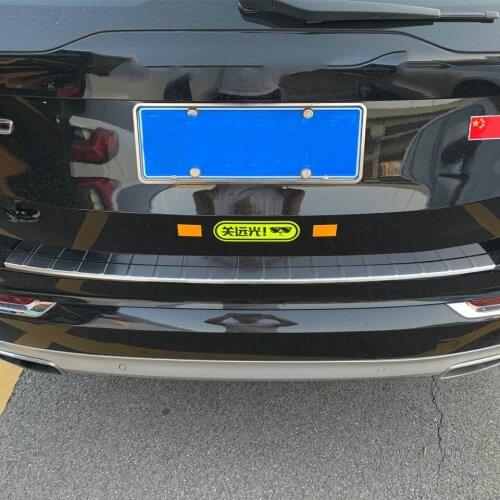 Stainless Steel Auto Rear Bumper Trunk Guard Sticker For Volvo XC90 2016 - 2020 Car Accessories Rearguard Door Cover Trim