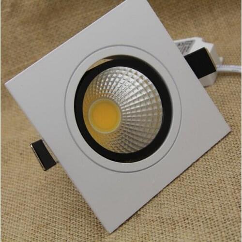 COB LED Downlights Square 7W 9W 12W 15W LED Spot lamp AC85-265V LED Recessed Ceiling Lamp Warm white/Cold white