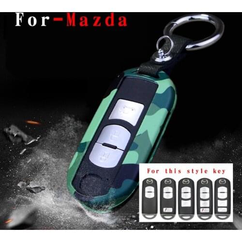 Colour Galvanized Alloy key case cover protective shell for Mazda 2 3 5 6 2017 CX-4 CX-5 CX-7 CX-9 CX-3 Car Key Accessories