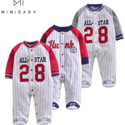 New born baby romper Spring Autumn Long Sleeves baby boy sport romper cotton wear outer wear children fashion Christmas clothes