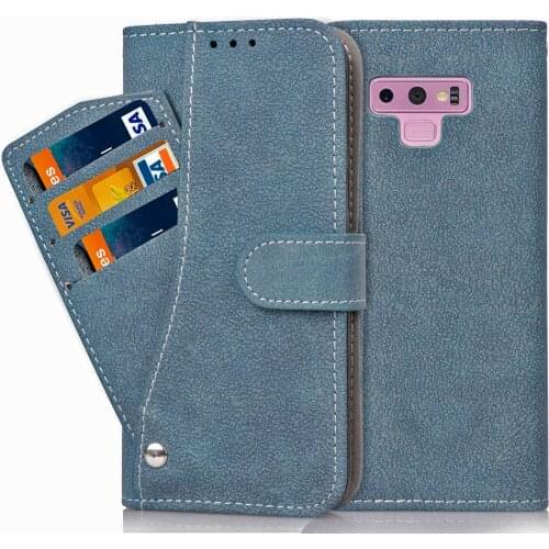 For Samsung Galaxy note 9 case Frosted Flip Case Credit Card Wallet bracket function for Samsung Galaxy note9