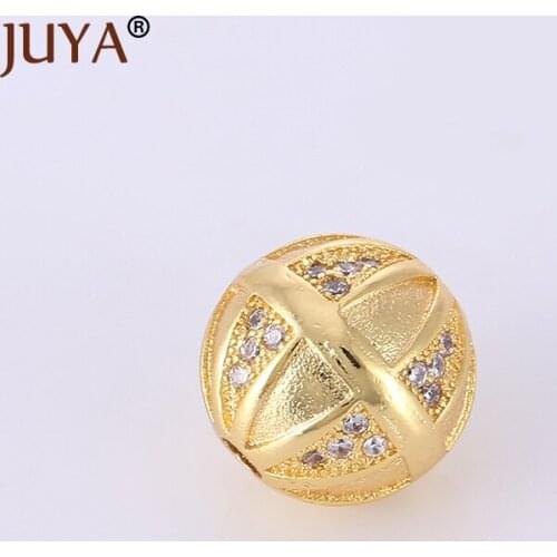 Supplies for jewelry Gold Rose Gold 11mm Round Ball Beads DIY Fashion Bracelet Necklace Accessories Hollow Bead Wholesale