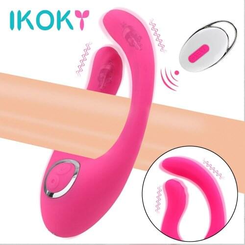IKOKY Vibrating Lock Ring Cock Ring Tongue Licking Penis Vibrator Dual Pleasure Penis Ring Clit Stimulator Sex Toys for Men Male