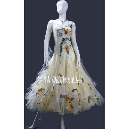 Customize New ballroom dance dress standard ballroom waltz dresses ballroom dance competition dresses custom made MD524