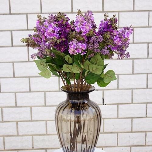 New 1Pc Artificial Lilac Fake Flower Garden Wedding Bouquet Party Home Cafe Decor Lifelike Realistic Party Decor Fadeless