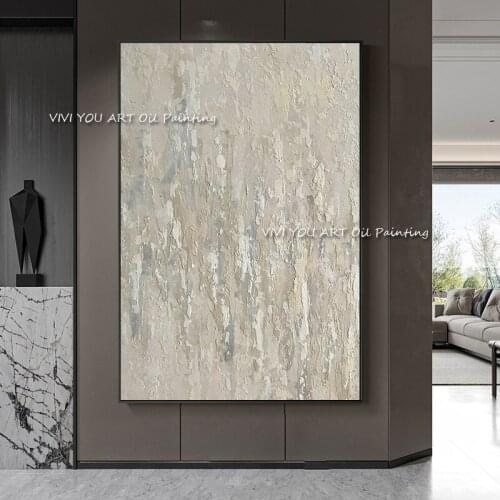 The High Quality Silver Line Nordic Oil Paintings On Canvas Wall Simple Minimalist Art Bursh Pictures For Living Room Decor