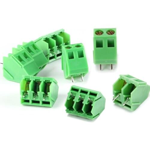 5pcs KF103 screw type PCB terminal block 5.0MM pitch 300V / 10A can be spliced 2P / 3P / 4P / 12P
