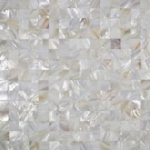20x20mm square natural white mother of pearl backspalsh shell mosaic tiles for bathroom shower kitchen backsplash hallway tiles