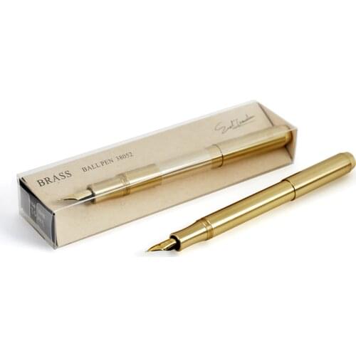 ERAL Travelers brass Pen. Travelers equipment, easy to carry, Made of brass beautiful shape. Chinese gold surface treatment