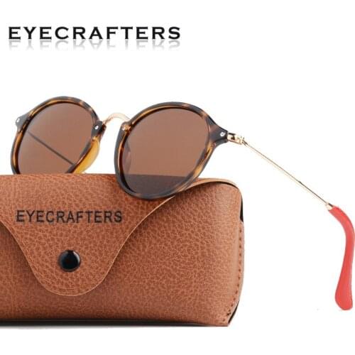 2020 Night Vision TR+Stainless Steel Lightweight Driving Yellow Glasses Men Women Vintage Retro Polarized Fleck Round Sunglasses