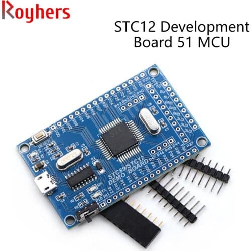 STC12 Development Board Dual Serial Ports STC12C5A60S2 Core Board 51 Single-Chip Microcomputer Small Learning Board System Board