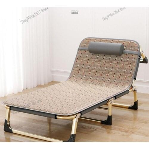 Multi Functional Household Folding Bed Single Office Simple March Escort Adult Lunch Chair Nap Bed Portable