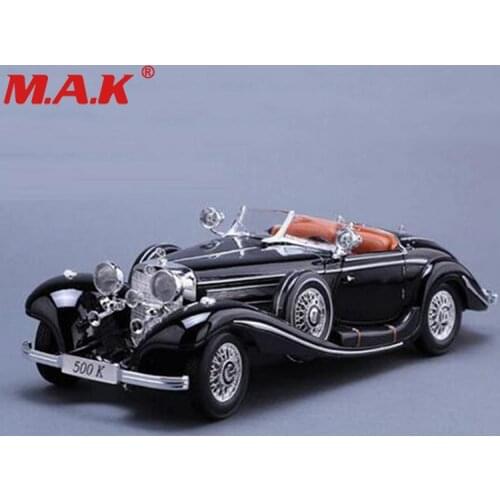 Car model 1:18 scale alloy diecast classic car 1936 500k metal vehicle collectible models toys for collection gifts for kids