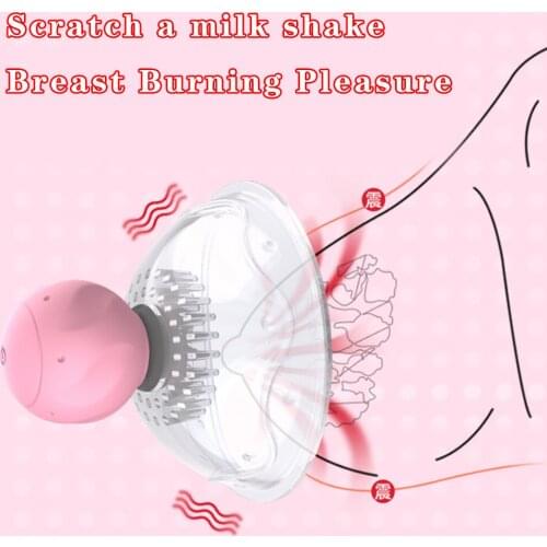 One-button start Breast Pump Nipple Suction Cups Tongue Lick Nipple Sucker Vibrator Breast Enlarge Massager Sex Toy for Woman