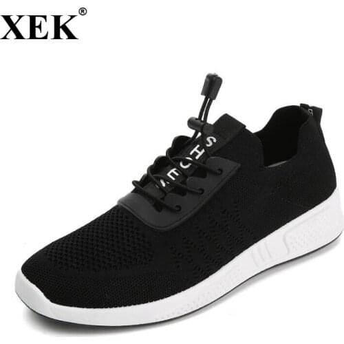 XEK 2018 Summer New Breathable Mens Shoes Comfortable Shallow Mouth Round Head Wild Tide Student Shoes Flat Shoes Wyq218