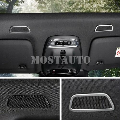 Stainless Front Car Top Roof Speaker Ring Cover Trim For Volvo XC60 Second generation 2018 2019 XC90 2015-2018 2pcs Car Decor