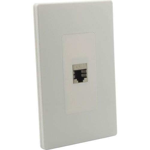 New Design No Screw 1 2 3 4 6 Ports Stainless Shield Style CAT6 RJ45 Female To Female Wall Plate