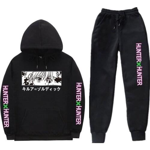 Hunter x Hunter Clothing Mens Fashion Tracksuit Casual Sportsuit Men Hoodies Sweatshirts Sportswear hoodie+Pant Men Set