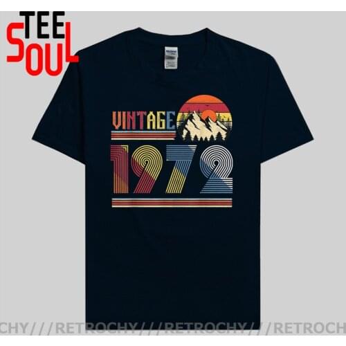 Retrochy Men t shirt Vintage 1972 49th Birthday Gift Idea 49 tshirts Women t-shirt male brand teeshirt men summer cotton t shirt