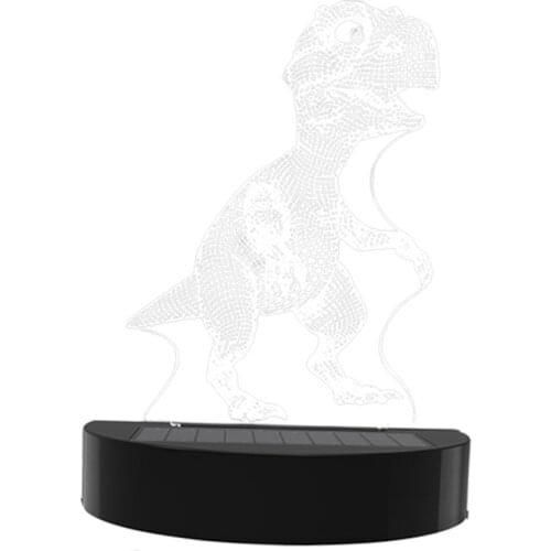 Solar Powered Garden Stake Night Light Illusion Dinosaur Waterproof Lamp Pavilions Lawn Ornaments