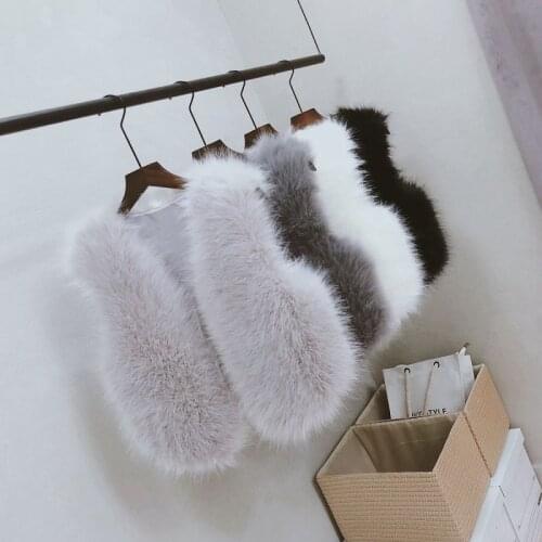 Faux Fox Fur Coats for Women WInter Coats Jackets Vest Coats