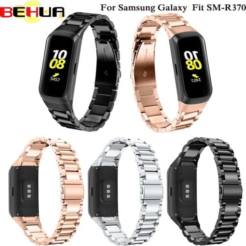 Metal Replacement Watch Band Stainless Steel Watch Strap for Samsung Galaxy Fit SM-R370 Smart Bracelet High Quality Watchband