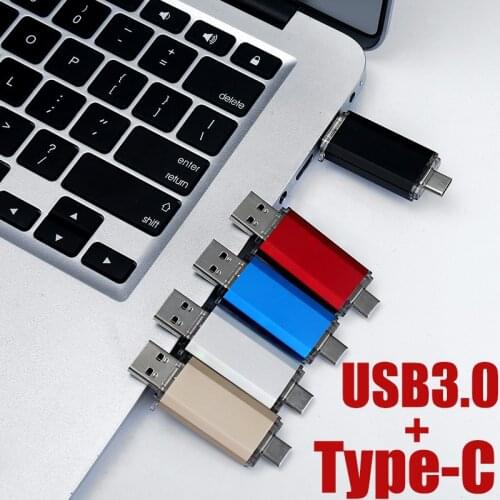 Type-C USB Flash Drive 256GB 128GB 64GB 32GB 16GB USB C Photo Stick for HTC 10,Huawei P20,Samsung Galaxy S9, Note 9, S8