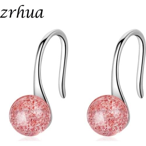 ZRHUA 925 Sterling Silver Jewelry Women Fashion Cute Tiny Sweet Candy Color Round Stud Earrings Gift For Girls Kids Lady