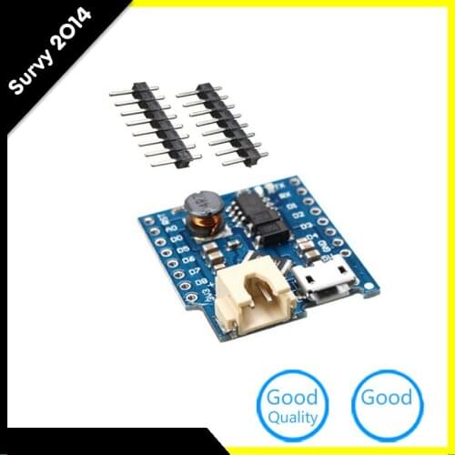 Battery Shield For WeMos D1 mini single lithium battery Charging & Boost Micro USB diy electronics